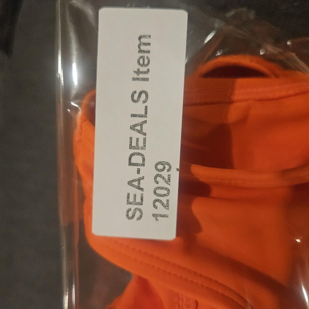 Andie One Piece Swimsuit Womens Size Orange Tank Button Front Lined - Picture 5 of 5